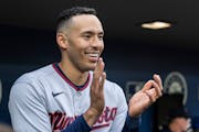 Minnesota Twins' Carlos Correa is pictured in the dugout before a baseball game against the Seattle Mariners, Tuesday, June 14, 2022, in Seattle. The 