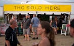 This stand selling THC products at the Twin Cities Summer Jam two weekends ago took advantage of the July 1 changes in Minnesota law.