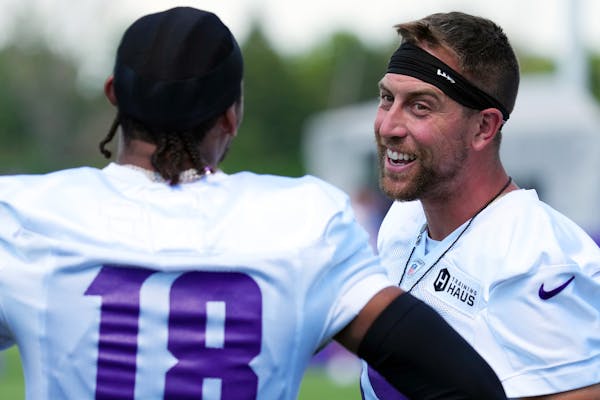 The Vikings’ top two receivers — Justin Jefferson, left, and Adam Thielen — are as good as it gets.