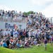 The gallery watched the 18th hole during the final day of the 3M Open on July 24 at TPC Twin Cities in Blaine.