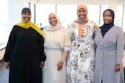 OurPlace Residential Services founders, from left to right, Ikraan Abdulle, Murwo Elmi, Faiso Abdulle and Farhia Abdulahi on Aug. 1 in Bloomington. Th