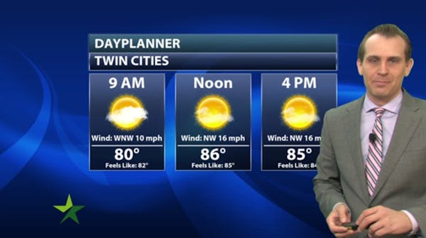 Morning forecast: Becoming sunny, high 87