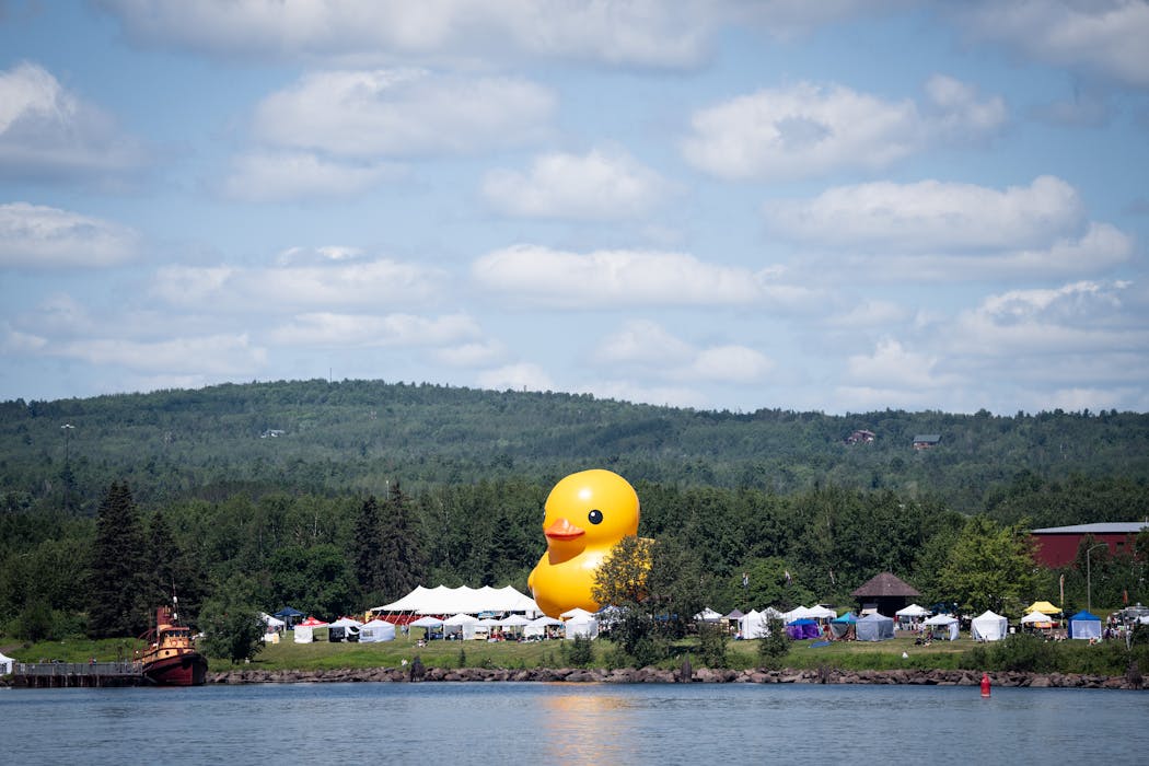 The worlds largest inflatable duck at the Lake Superior Festival of Sail in Two Harbors Thursday.