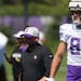 Vikings tight end Johnny Mundt watched a drill during training camp Wednesday in Eagan.