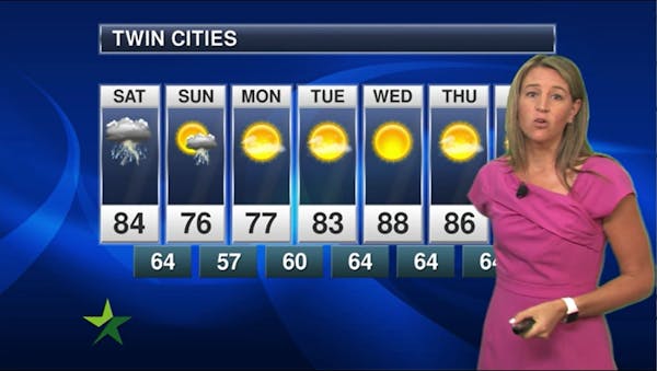 Afternoon forecast: 84, more rain on the way