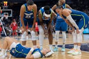 Lynx guard Rachel Banham fell during the fourth quarter and ended up leaving the game with what could be a strained knee.
