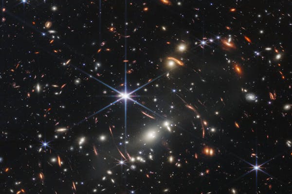 This image provided by NASA on Monday, July 11, 2022, shows galaxy cluster SMACS 0723, captured by the James Webb Space Telescope. The telescope is de