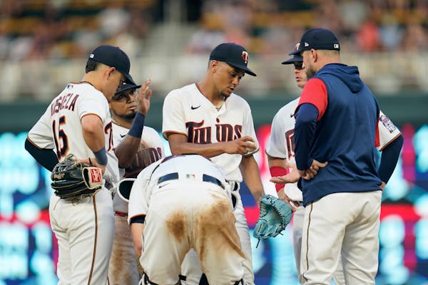Twins starter Chris Archer handed the ball to manager Rocco Baldelli last week, leaving in the fifth inning of a game against the Tigers.