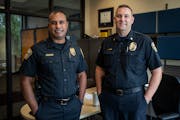Woodbury Police Chief Omar Maklad, left, and Director of Public Safety Jason Posel. Posel grew up in a blue-collar household on St. Paul’s East Side