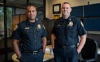 Woodbury Police Chief Omar Maklad, left, and Director of Public Safety Jason Posel. Posel grew up in a blue-collar household on St. Paul’s East Side