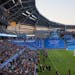 The crowd at the MLS All-Star Skills Challenge competition against Liga MX at Allianz Field on Tuesday.