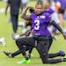 Cam Dantzler is listed as a starting cornerback on the Vikings’ first depth chart of training camp, but that may change. 