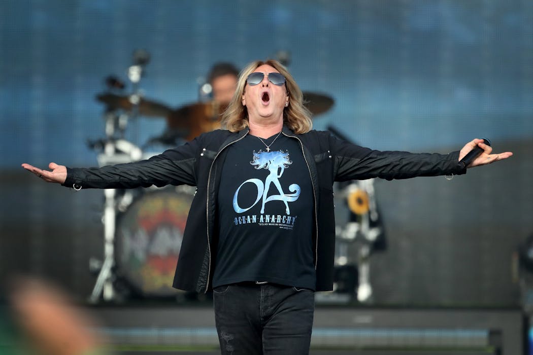 Def Leppard singer Joe Elliot roused the crowd at Target Field in 2018 on a triple bill with Journey and Cheap Trick.