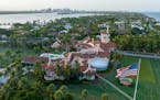 An aerial view of former President Donald Trump’s Mar-a-Lago estate Wednesday in Palm Beach, Fla.