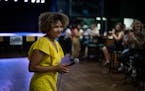 Clare Oumou Verbeten held a primary night party with other candidates at the Turf Club in St. Paul.
