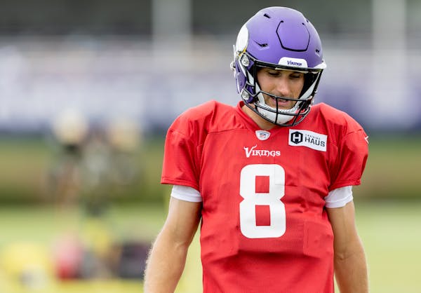 Kirk Cousins during Vikings practice on Wednesday at TCO Performance Center in Eagan.