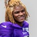 Lewis Cine smiled during Vikings practice on Wednesday at TCO Performance Center.