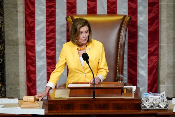 House Speaker Nancy Pelosi finished the vote to approve the Inflation Reduction Act in the House on Friday.