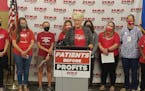 Representatives of the Minnesota Nurses Association discussed the results of their strike authorization vote at a news conference Tuesday morning.