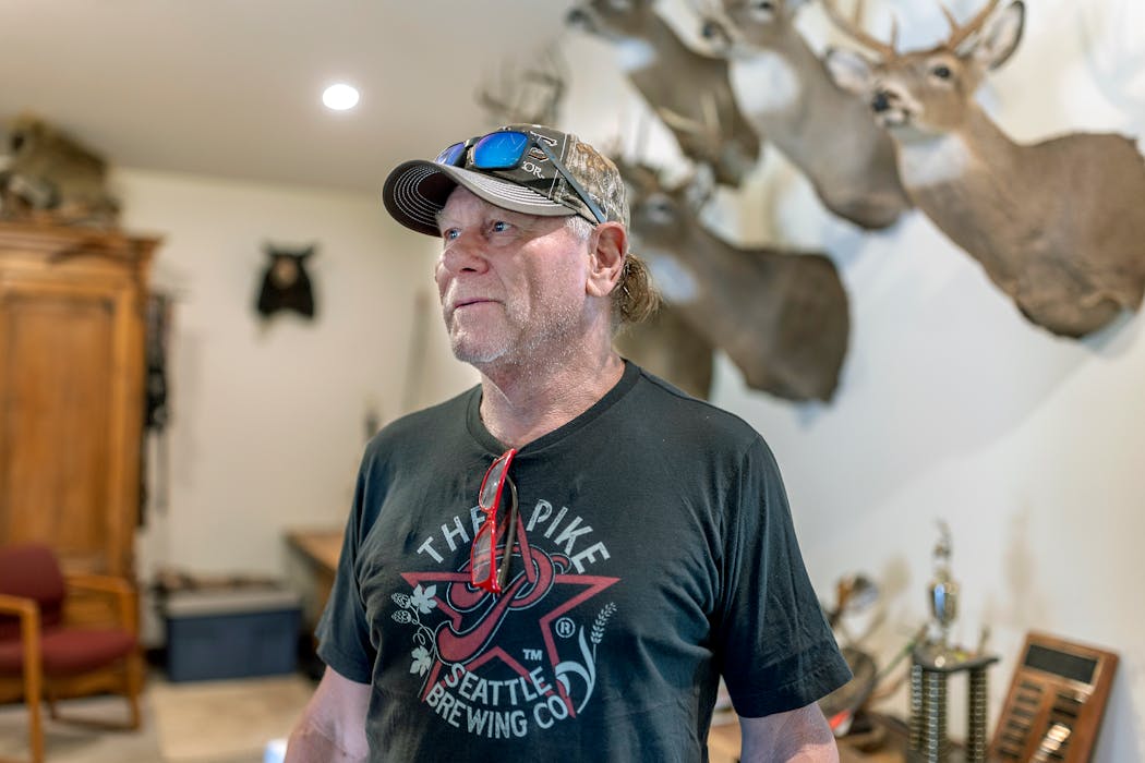 Gladden keeps his taxidermist in business with his love of hunting.
