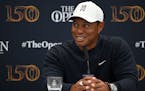 Tiger Woods (shown at the British Open) flew to Delaware in his private jet to meet with other PGA Tour players. Chief among the topics was a future o