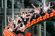 In 2009, 15 adventure-seeking couples rode on the Pepsi Orange Streak roller coaster after they exchanged wedding vows on the roller coaster at the Ma