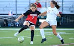 Khyah Harper, on left playing for Centennial High School, scored the only goal for the Gophers in their 1-1 tie with Baylor on Thursday in Waco, Texas