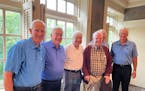 From left, Gary Wert, Henry Fiola, Bill Johnson, Ted Stark, Carson Herron (slightly hidden) and Bill Homeyer.
