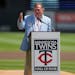 Dan Gladden spoke for about 23 minutes after being inducted into the Twins Hall of Fame alongside the late Cesar Tovar.