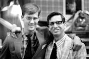 Anthony Edwards (left) and Robert Carradine stared as the title characters in the 1984 comedy “Revenge of the Nerds.