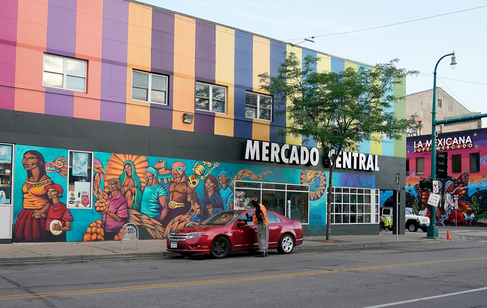 A mural on Mercado Central location at 1515 E. Lake St. Wednesday, Aug. 3, 2022 in Minneapolis, Minn. 
