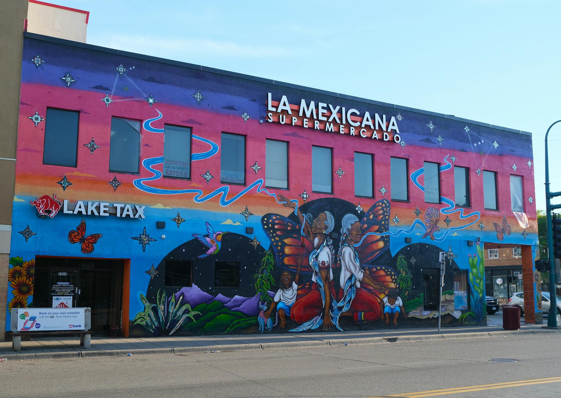 La Mexicana Grocery has been in business more than 20 years and features two murals on the sides of the building.