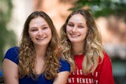 Twins and dormmates Emily and Courtney Goude start school this fall at the College of St. Benedict, months after becoming homeless. 