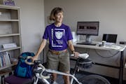 Amy Gage, the University of St. Thomas’ liaison with nearby residents, said she used her bike to connect with students and neighbors during her tenu