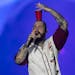 Post Malone had his red Solo cup with him at the Rock in Rio festival in Brazil earlier this month.
