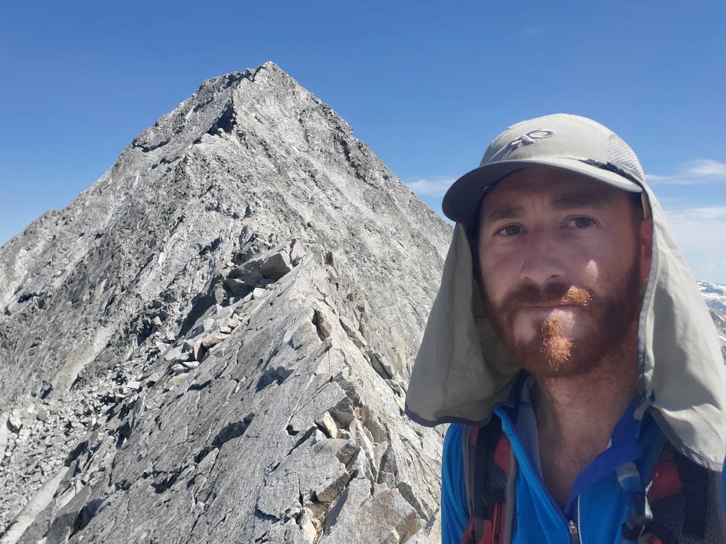 Dan Hobbs hiking in the mountains of Colorado.
