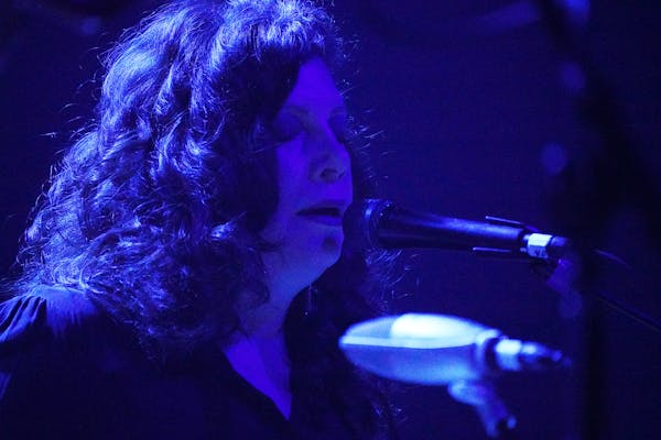 Mimi Parker performed during Low’s opening set with Wilco at the Palace Theatre in November 2019.