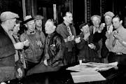 Members of the People’s Lobby inside the Minnesota State Capitol in 1937.