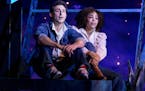 Maya Richardson as Ariel Moore and Alan Bach as Ren McCormack sing “Almost Paradise” in “Footloose” at Chanhassen Dinner Theatres.