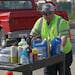 A Republic Services staffer transported hazardous waste brought in by Hennepin County county residents during a collection event in Minneapolis in 201
