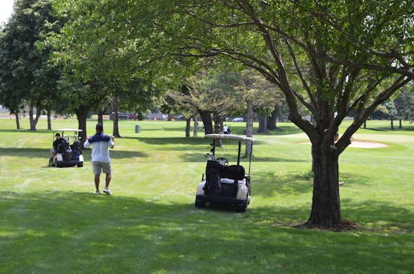Golfers play at the course at Soldiers Memorial Field Park in Rochester in Juy. The course could be cut down to nine holes in as part of the city of R