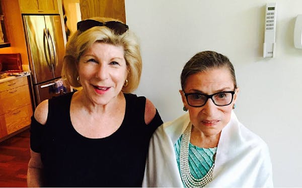 Nina Totenberg, left, and the late Ruth Bader Ginsburg.