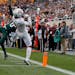 A sign of things to come: Daniel Jackson caught a pass for a touchdown against Michigan State during the first quarter Saturday in East Lansing, Mich.