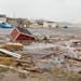 This photo provided by Pauline Billard shows destruction caused by Hurricane Fiona in Rose Blanche, 45 kilometers (28 miles) east of Port aux Basques,