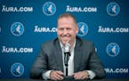 Tim Connelly, shown meeting with the media Monday, is about to begin his first season as Timberwolves president of basketball operations.