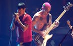 Anthony Kiedis, left, and Flea, of Red Hot Chili Peppers