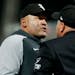 White Sox interim manager Miguel Cairo was ejected by plate umpire Jansen Visconti in the sixth inning Tuesday.