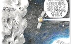 Editorial cartoon: John Darkow on the asteroid