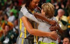 Brittney Griner and Kim Mulkey hugged after Baylor won the 2012 NCAA women’s basketball title.
