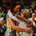 Brittney Griner and Kim Mulkey hugged after Baylor won the 2012 NCAA women’s basketball title.